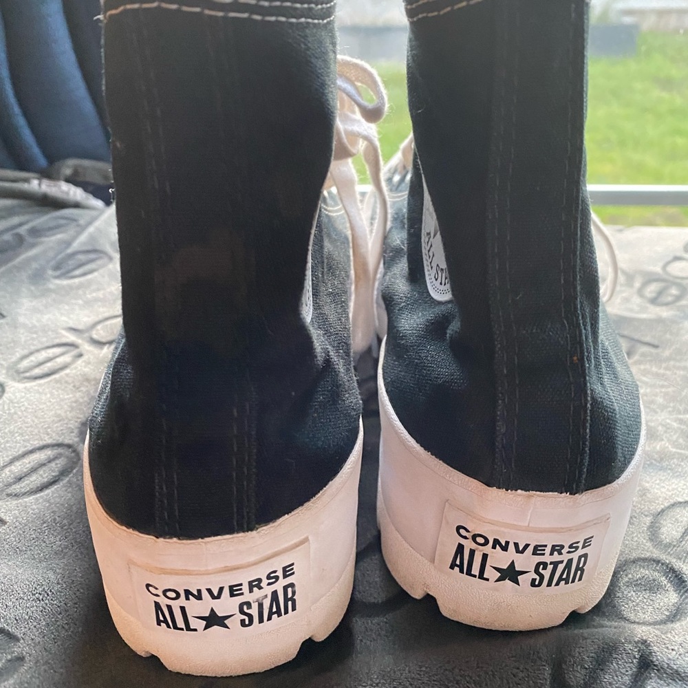 Black platform all star converse